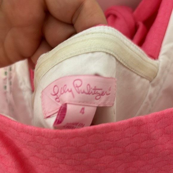 NWT LILLY PULITZER WOMENS FRANCO DANCING DAFFODILS STRAPLESS DRESS PINK SIZE 4 - Picture 9 of 9